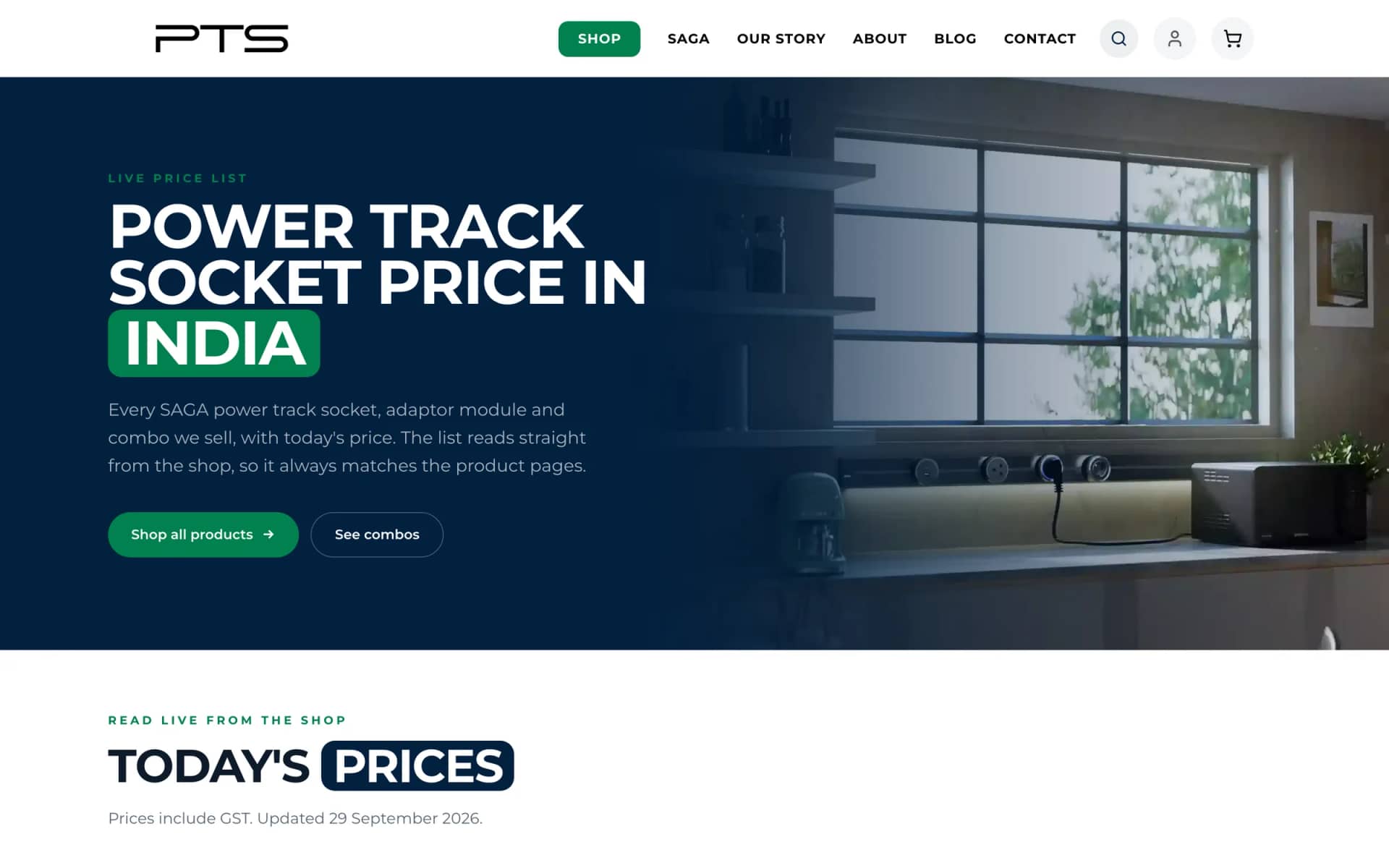 PowerTrack India on powertrack.online, desktop view