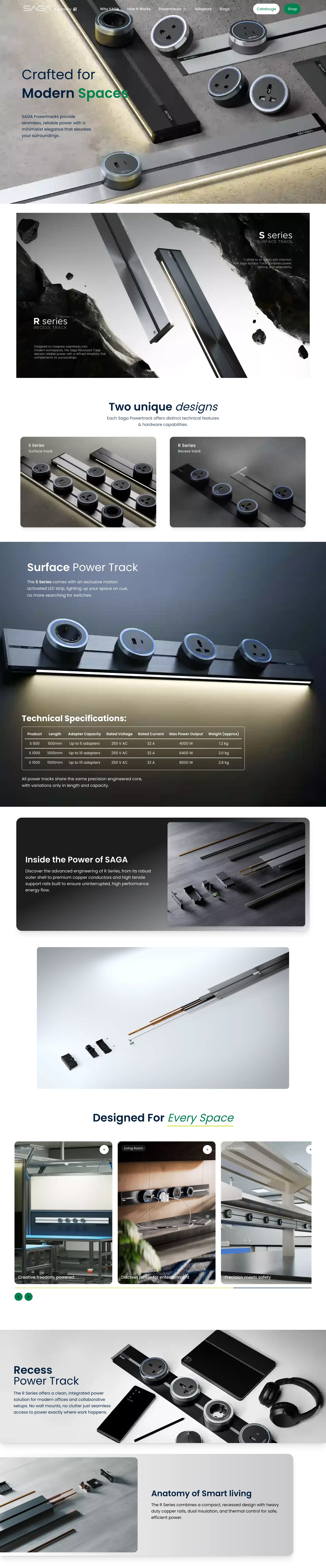 /powertracks from hero to "Anatomy of Smart living": one product story, scrolling inside the frame
