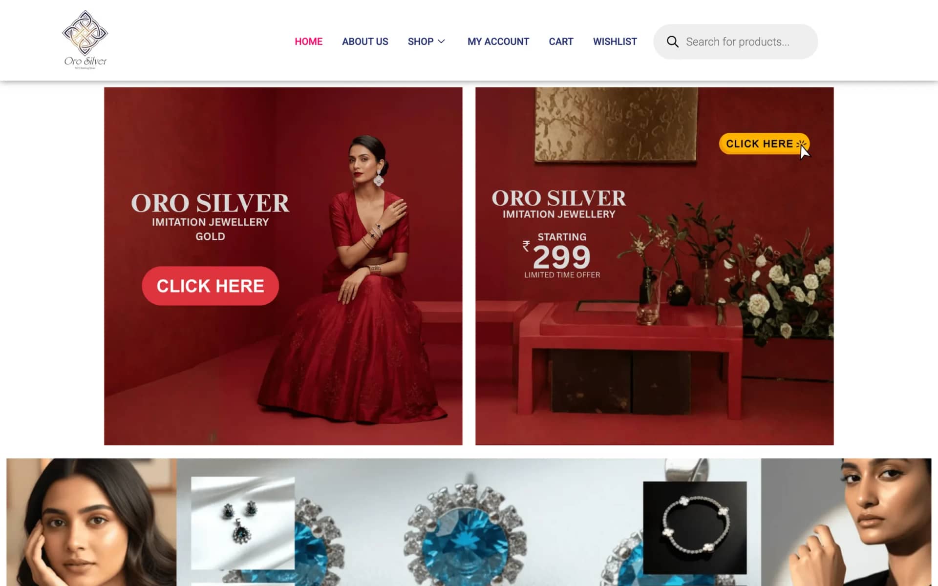 OroSilver on orosilver.in, desktop view